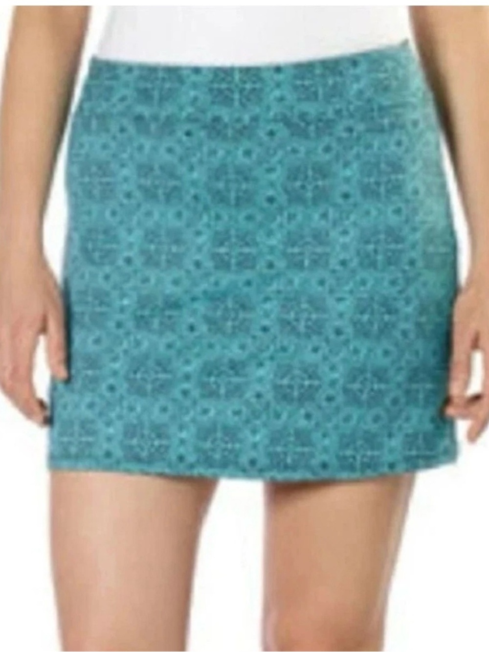 Tranquility by Colorado Clothing Teal Patterned Skort/Skirt Size M